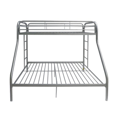 Tritan Silver Finish Twin/Full Bunk Bed - 1st Choice Furniture Direct