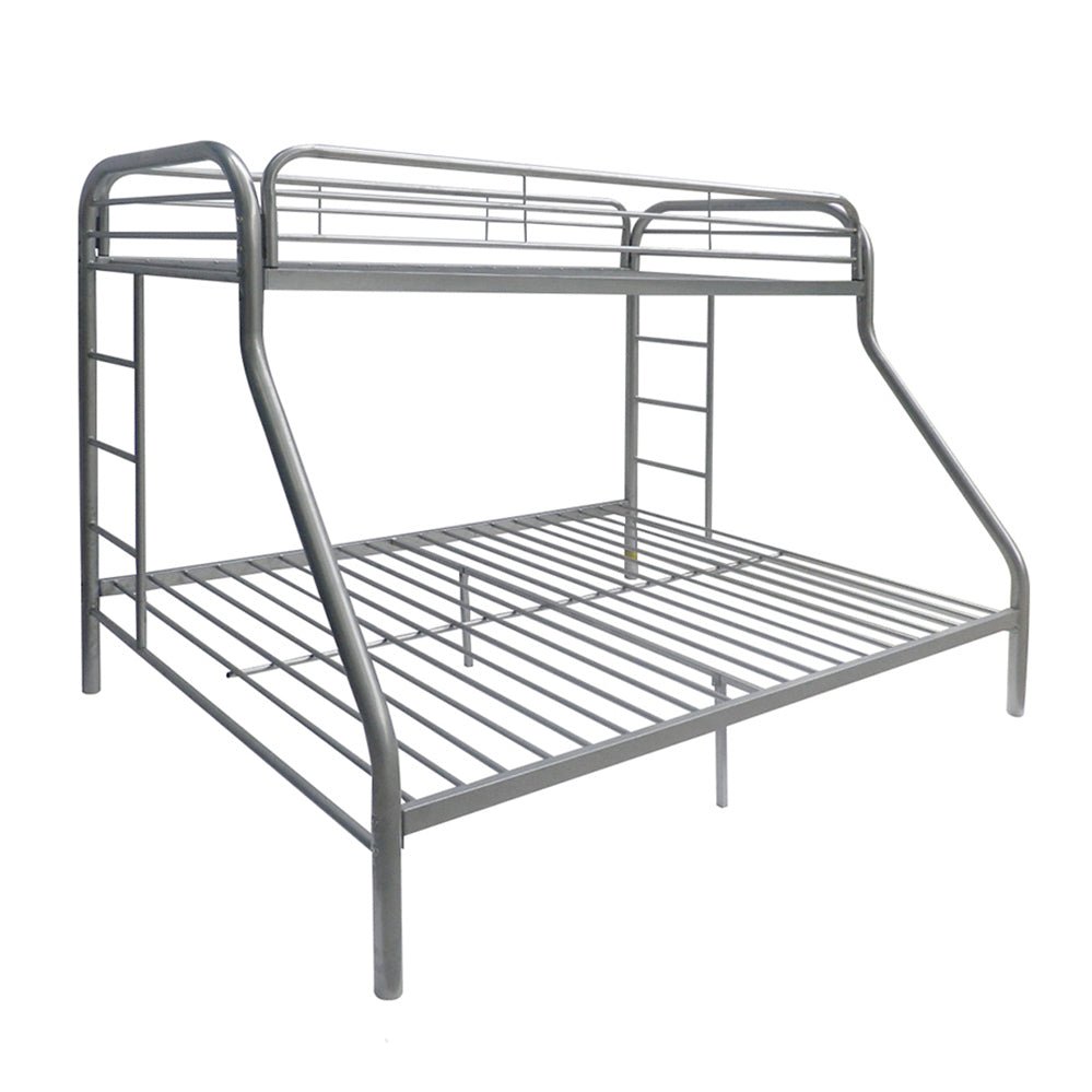 Tritan Silver Finish Twin/Full Bunk Bed - 1st Choice Furniture Direct