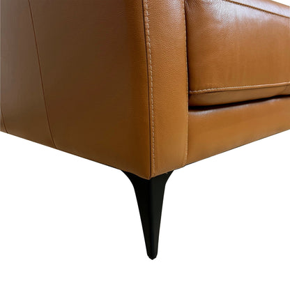 Tussio Saddle Tan Leather Chair W/Pillow - 1st Choice Furniture Direct