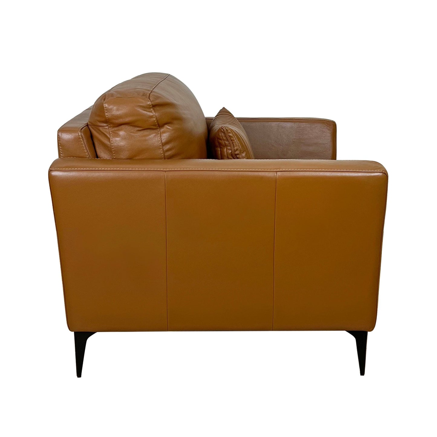 Tussio Saddle Tan Leather Chair W/Pillow - 1st Choice Furniture Direct