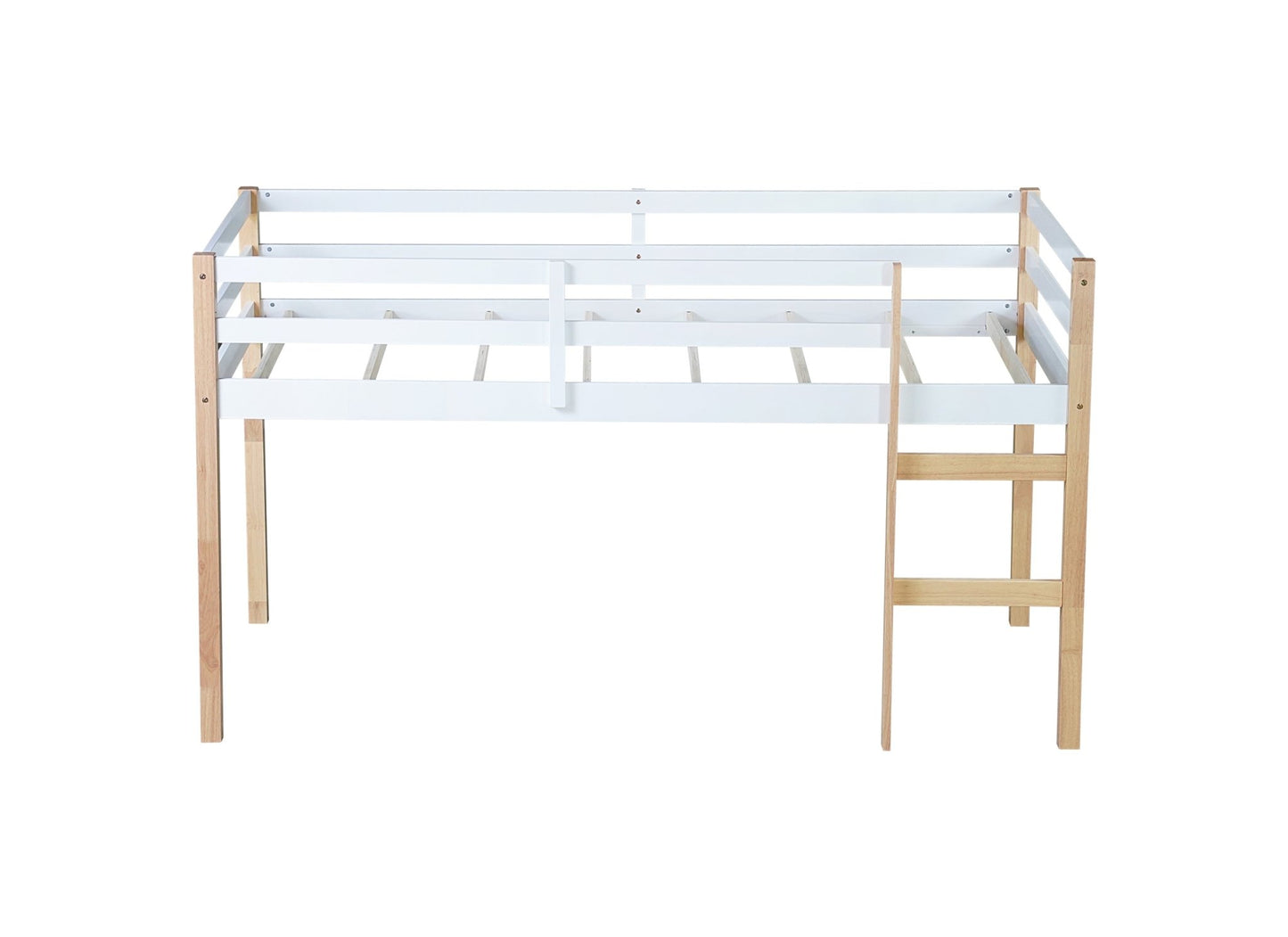 Twin Low Loft Bed with Storage Space and Safety Guardrails - 1st Choice Furniture Direct