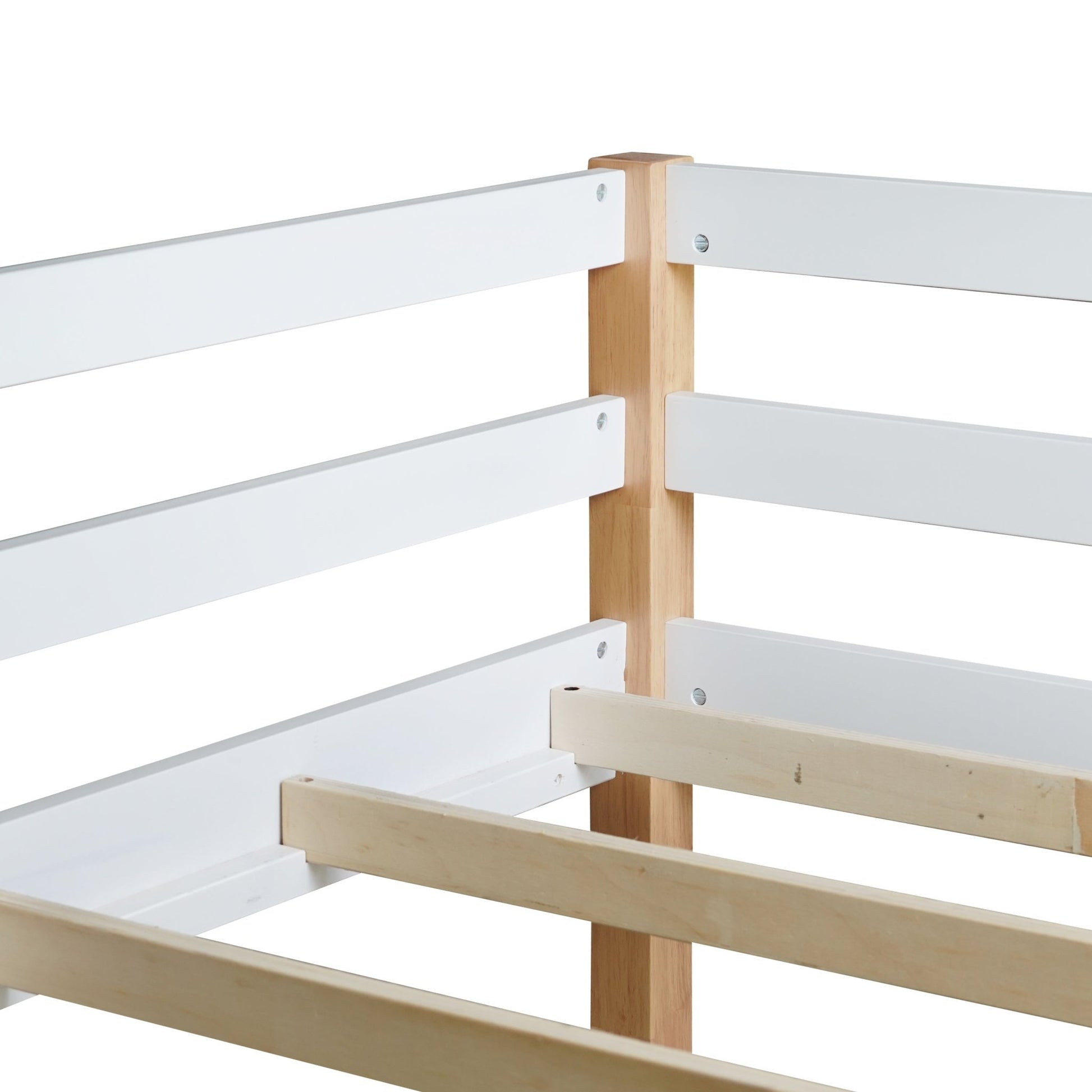 Twin Low Loft Bed with Storage Space and Safety Guardrails - 1st Choice Furniture Direct