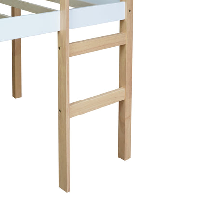 Twin Low Loft Bed with Storage Space and Safety Guardrails - 1st Choice Furniture Direct