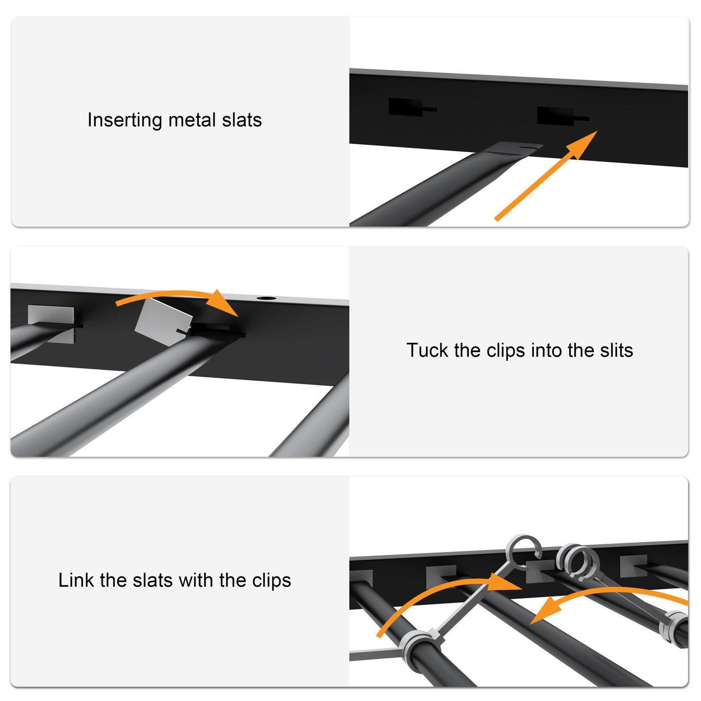 Twin Over Full Bunk Beds, Metal Bunk Bed Frame with Safety Guardrail and 2 Ladder for Kids,Sturdy Metal Frame and Protective Board Supports, No Box Spring Needed, Easy Assembly - 1st Choice Furniture Direct
