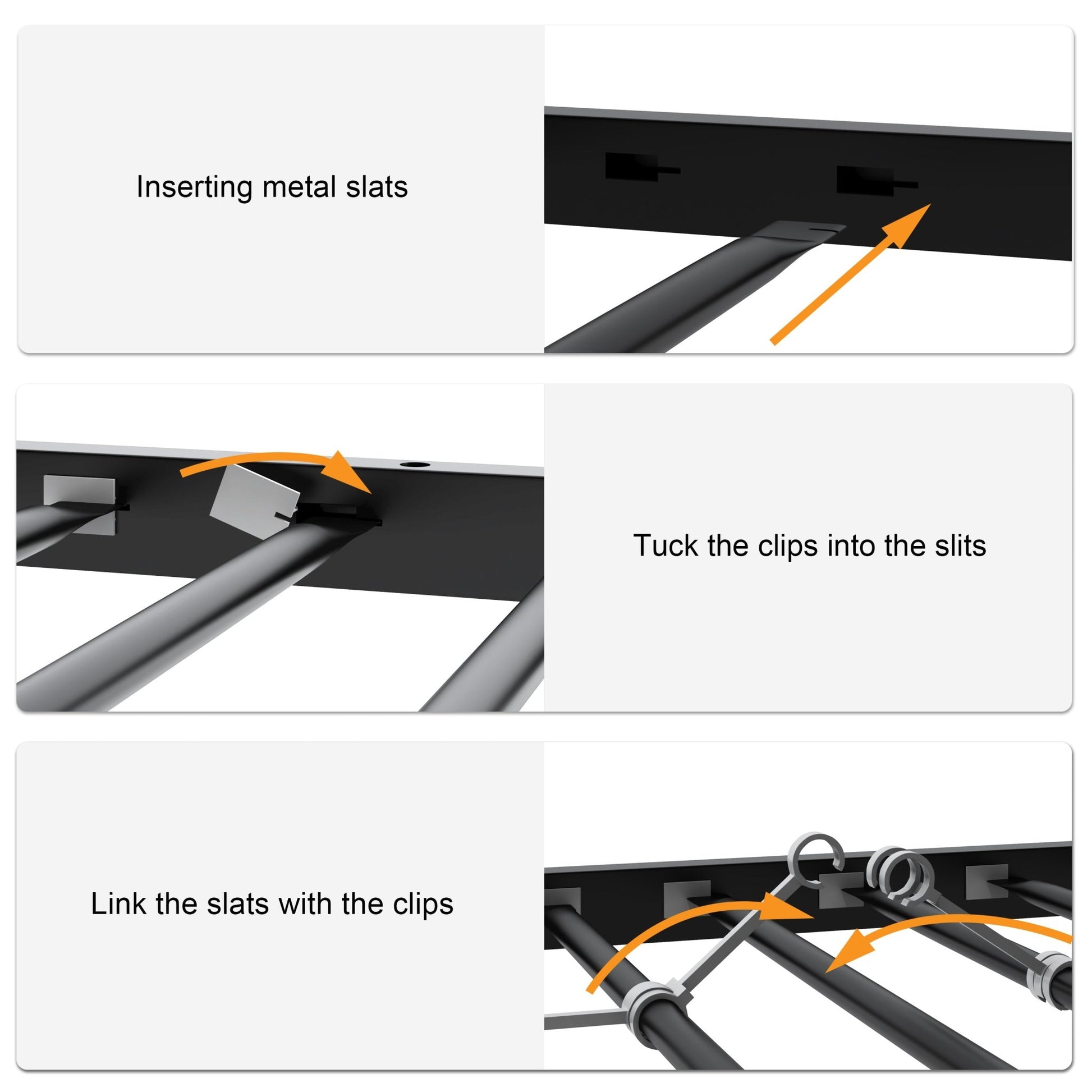 Twin Over Full Bunk Beds, Metal Bunk Bed Frame with Safety Guardrail and 2 Ladder for Kids,Sturdy Metal Frame and Protective Board Supports, No Box Spring Needed, Easy Assembly - 1st Choice Furniture Direct