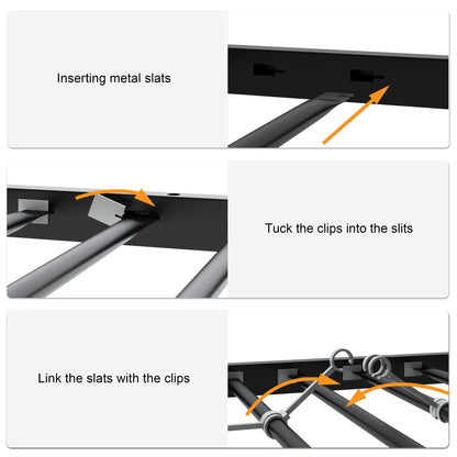 Twin Over Full Bunk Beds, Metal Bunk Bed Frame with Safety Guardrail and 2 Ladder for Kids,Sturdy Metal Frame and Protective Board Supports, No Box Spring Needed, Easy Assembly - 1st Choice Furniture Direct