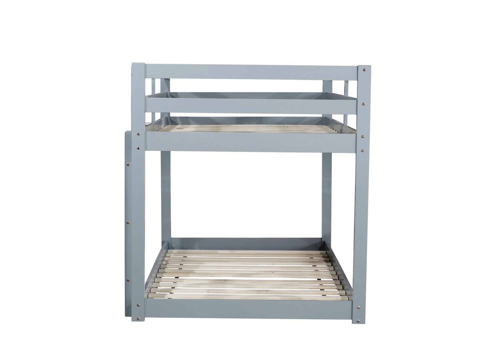 Twin Over Twin Floor Bunk Bed with Ladder | Grey Kids Bunk Bed - 1st Choice Furniture Direct