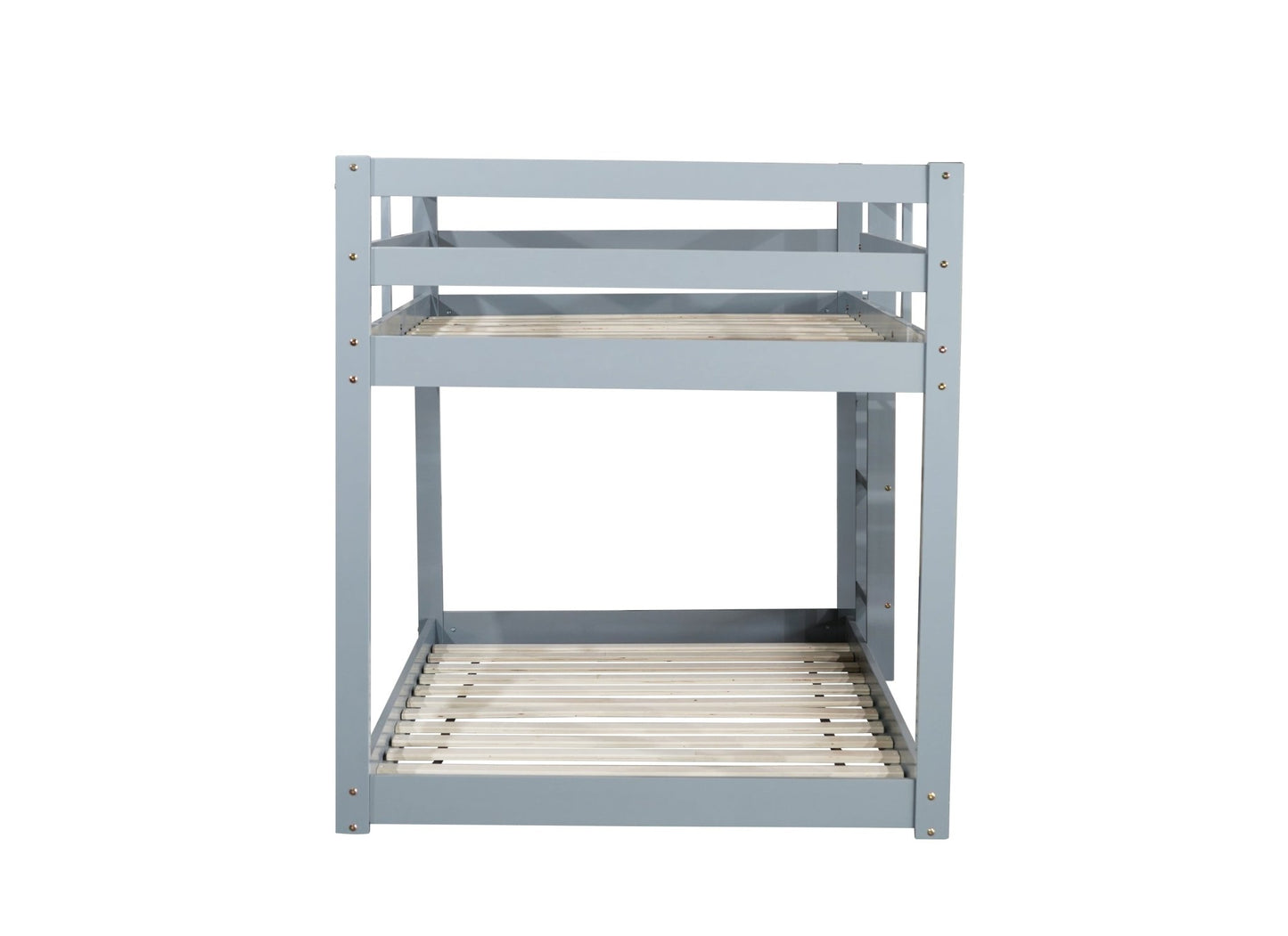 Twin Over Twin Floor Bunk Bed with Ladder | Grey Kids Bunk Bed - 1st Choice Furniture Direct