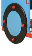 Twin Train-Themed Metal Bed with Padded Headboard - 1st Choice Furniture Direct