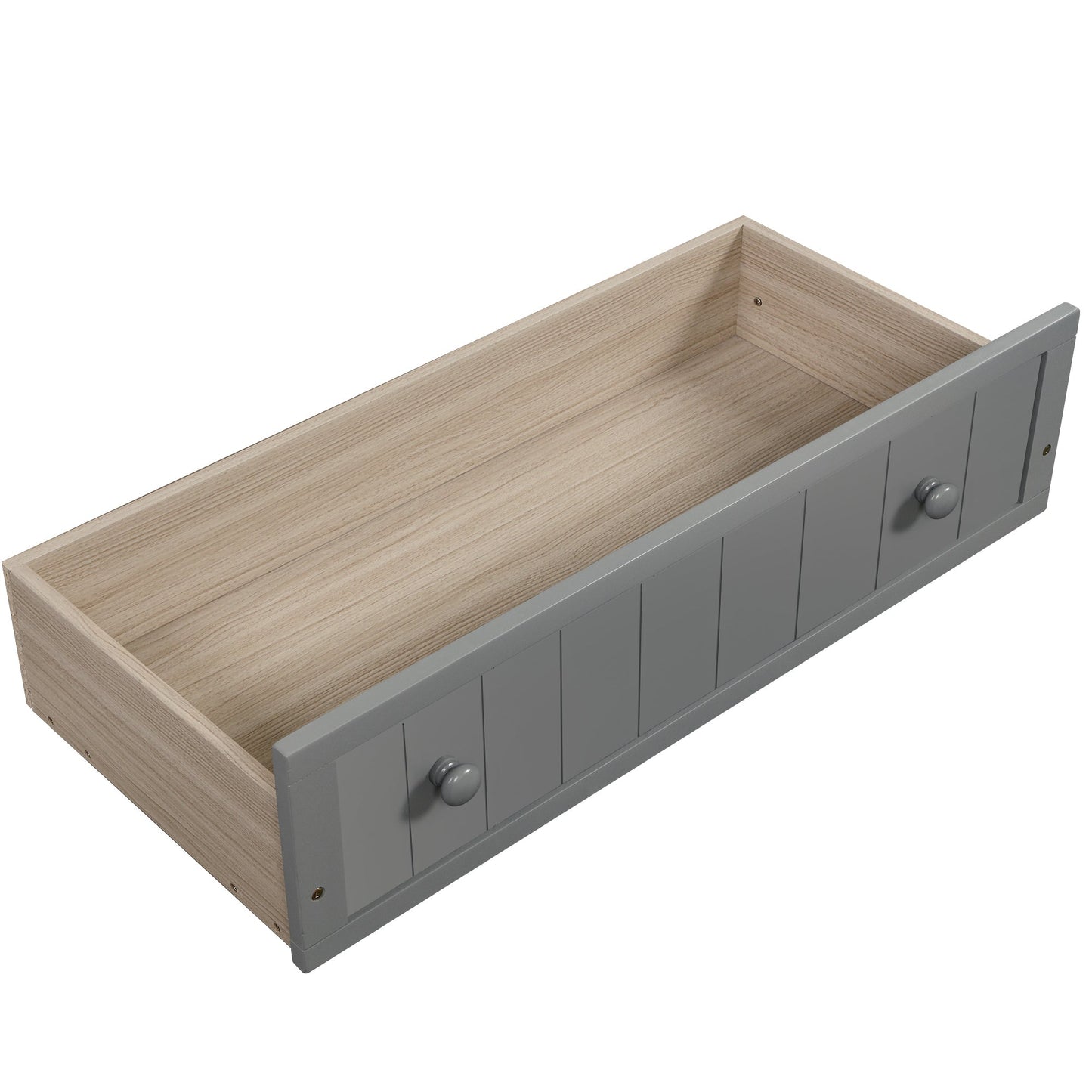 Twin Wooden Daybed with 2 drawers, Sofa Bed for Bedroom Living Room,No Box Spring Needed,Gray - 1st Choice Furniture Direct