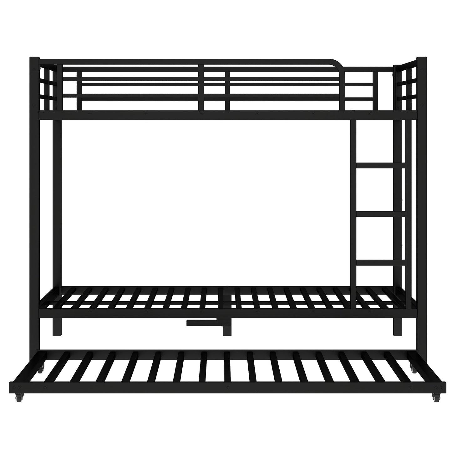 Twin XL over Twin XL Metal Bunk Bed with Twin Size Trundle, Black - 1st Choice Furniture Direct