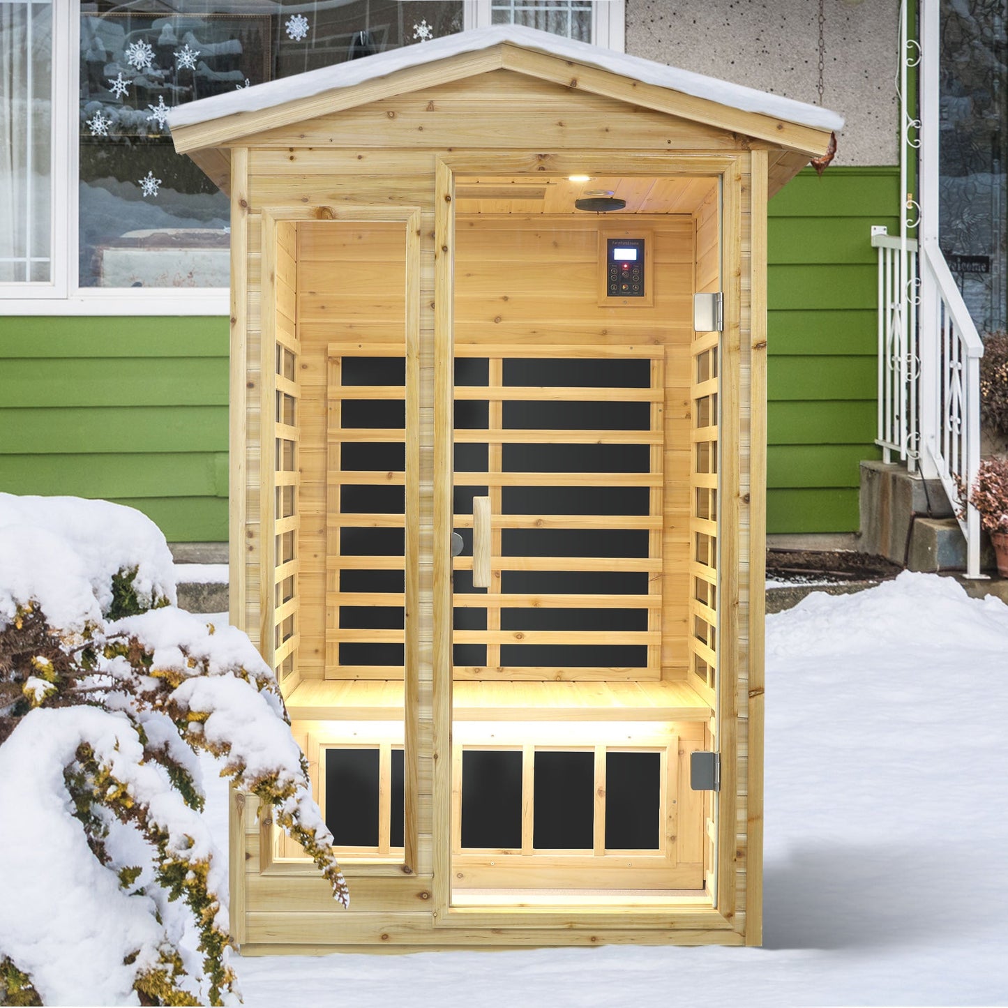 Two person Far infrared old fir outdoor sauna room - 1st Choice Furniture Direct
