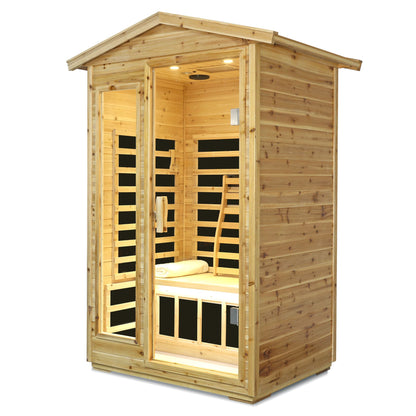 Two person Far infrared old fir outdoor sauna room - 1st Choice Furniture Direct
