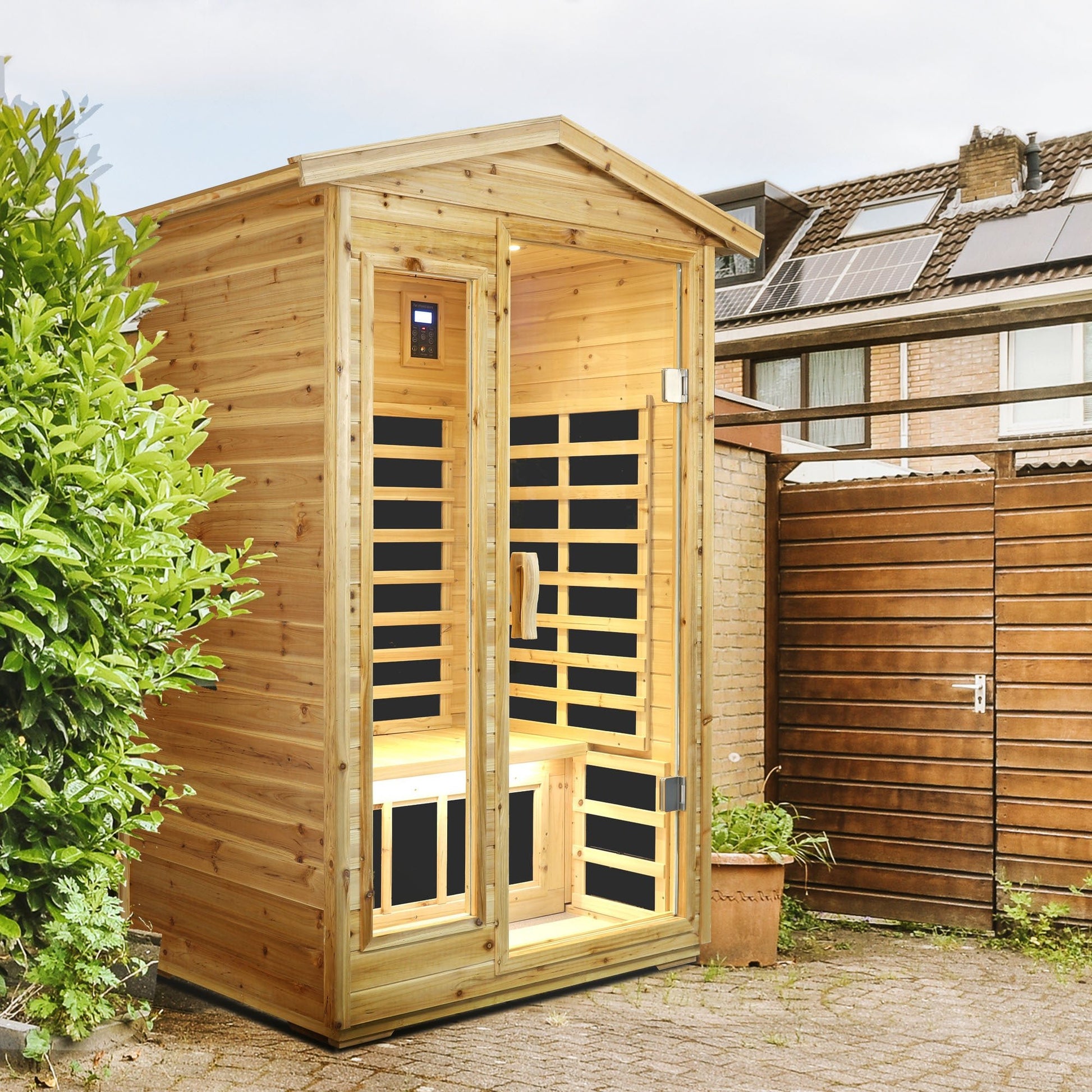 Two person Far infrared old fir outdoor sauna room - 1st Choice Furniture Direct