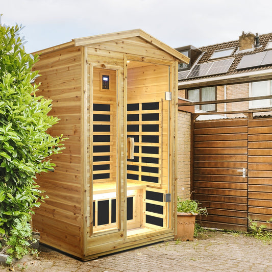 Two person Far infrared old fir outdoor sauna room - 1st Choice Furniture Direct