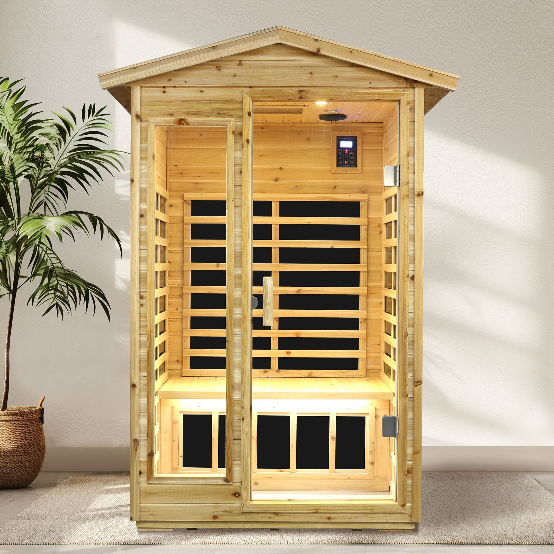 Two person Far infrared old fir outdoor sauna room - 1st Choice Furniture Direct