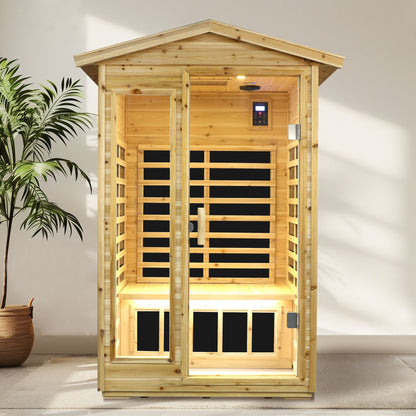Two person Far infrared old fir outdoor sauna room - 1st Choice Furniture Direct