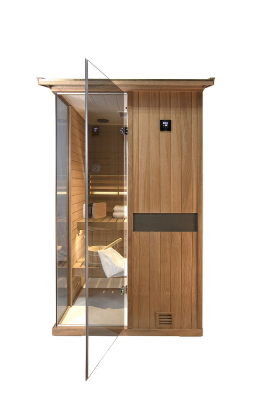 Two-person mahogany steam sauna room - 1st Choice Furniture Direct
