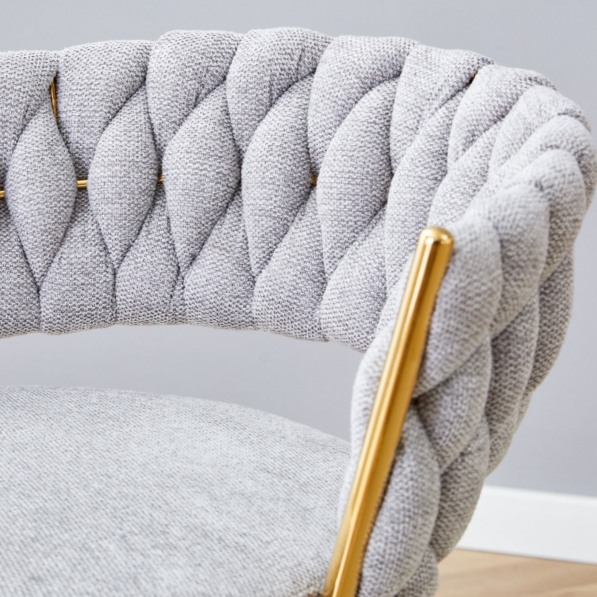 Two sets of swivel bar stools with breathable cotton and linen soft cushions, electroplated metal frames without rust, suitable for restaurant and bar use, as well as for casual seating in living room - 1st Choice Furniture Direct
