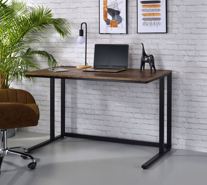 Tyrese Walnut & Black Finish Writing Desk W/USB - 1st Choice Furniture Direct