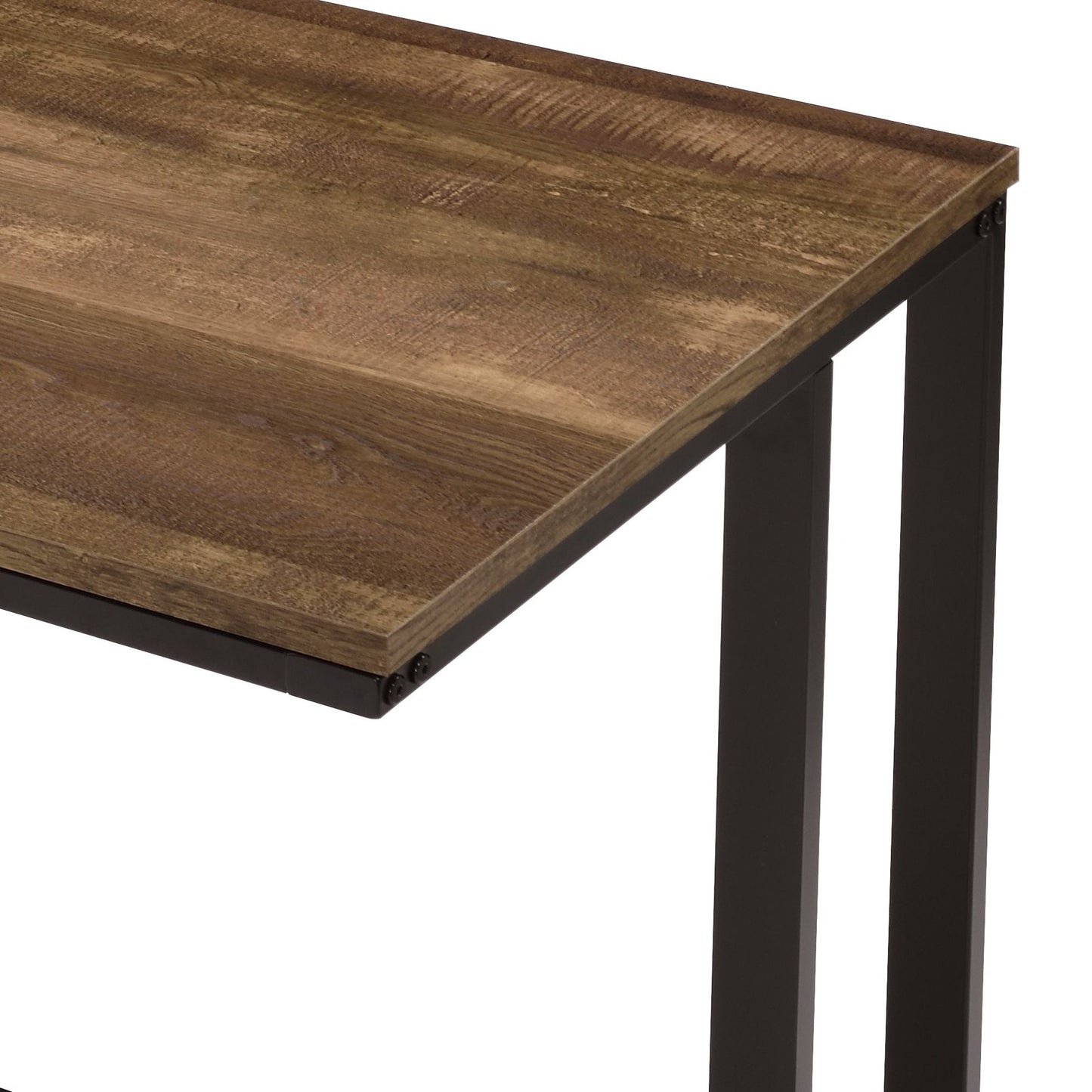 Tyrese Walnut & Black Finish Writing Desk W/USB - 1st Choice Furniture Direct