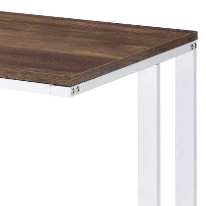 Tyrese Walnut & White Finish Writing Desk W/USB - 1st Choice Furniture Direct