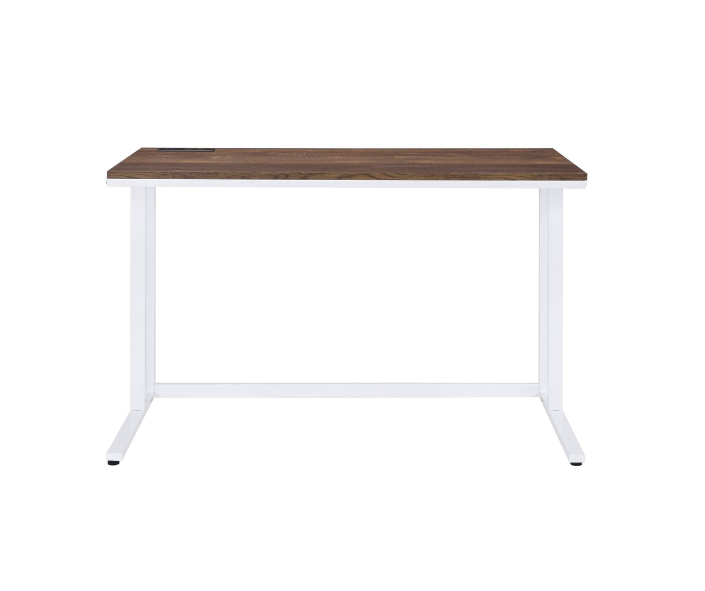 Tyrese Walnut & White Finish Writing Desk W/USB - 1st Choice Furniture Direct