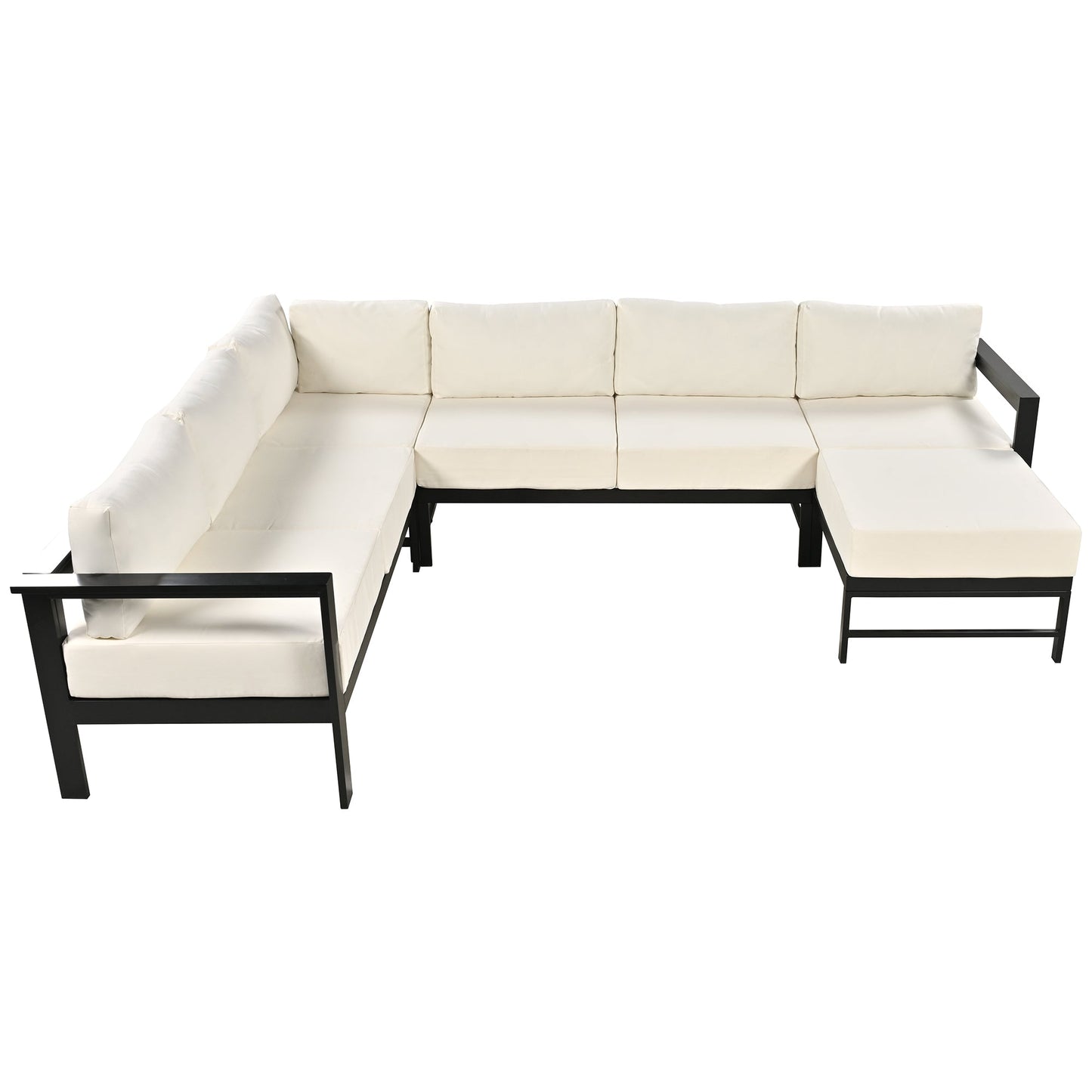U - shaped multi - person outdoor sofa set, suitable for gardens, backyards, and balconies. - 1st Choice Furniture Direct