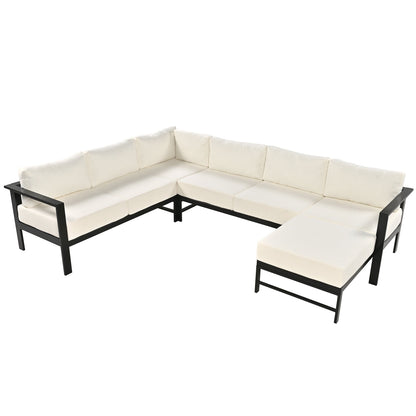 U - shaped multi - person outdoor sofa set, suitable for gardens, backyards, and balconies. - 1st Choice Furniture Direct