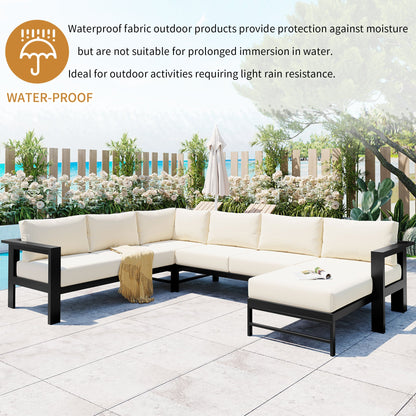 U - shaped multi - person outdoor sofa set, suitable for gardens, backyards, and balconies. - 1st Choice Furniture Direct