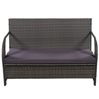 U_STYLE 2 - in - 1 Convertible Picnic Upholstered Bench Table,57.1' Outdoor Loveseat,Portable Picnic Table Couch,Convertible To 4 Seats&1 Table,For Garden,Lawn,Backyard,Porch,Patio - 1st Choice Furniture Direct