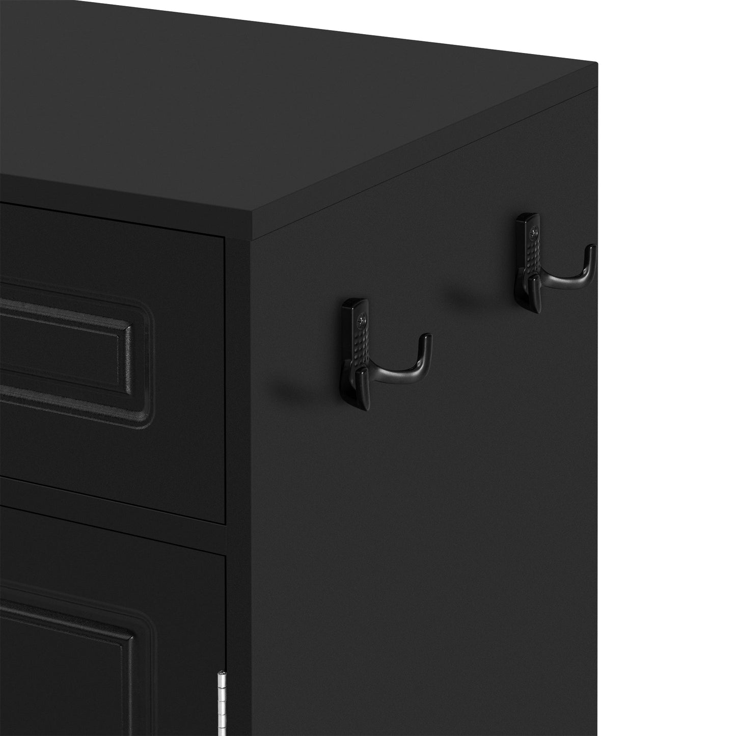 U - Style Farmhouse Sideboard with 3 Drawers & 4 Doors,59.1' Multi - Functional Storage Buffet with Adjustable Shelf and Open Storage Compartments, Suitable for Dining Room, Living Room, Entryway. - 1st Choice Furniture Direct