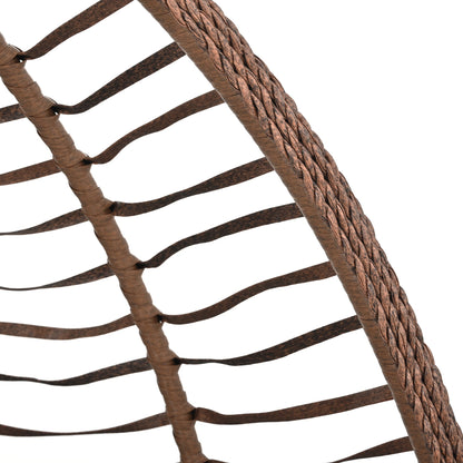 U_STYLE Indoor Outdoor Hanging Hammock Chair with Stand, Foldable Rattan Egg Swing Chair with Iron Frame and Plush Cushion & Removable Headrest,Suitable for Porch Garden,Balcony,Indoor - 1st Choice Furniture Direct