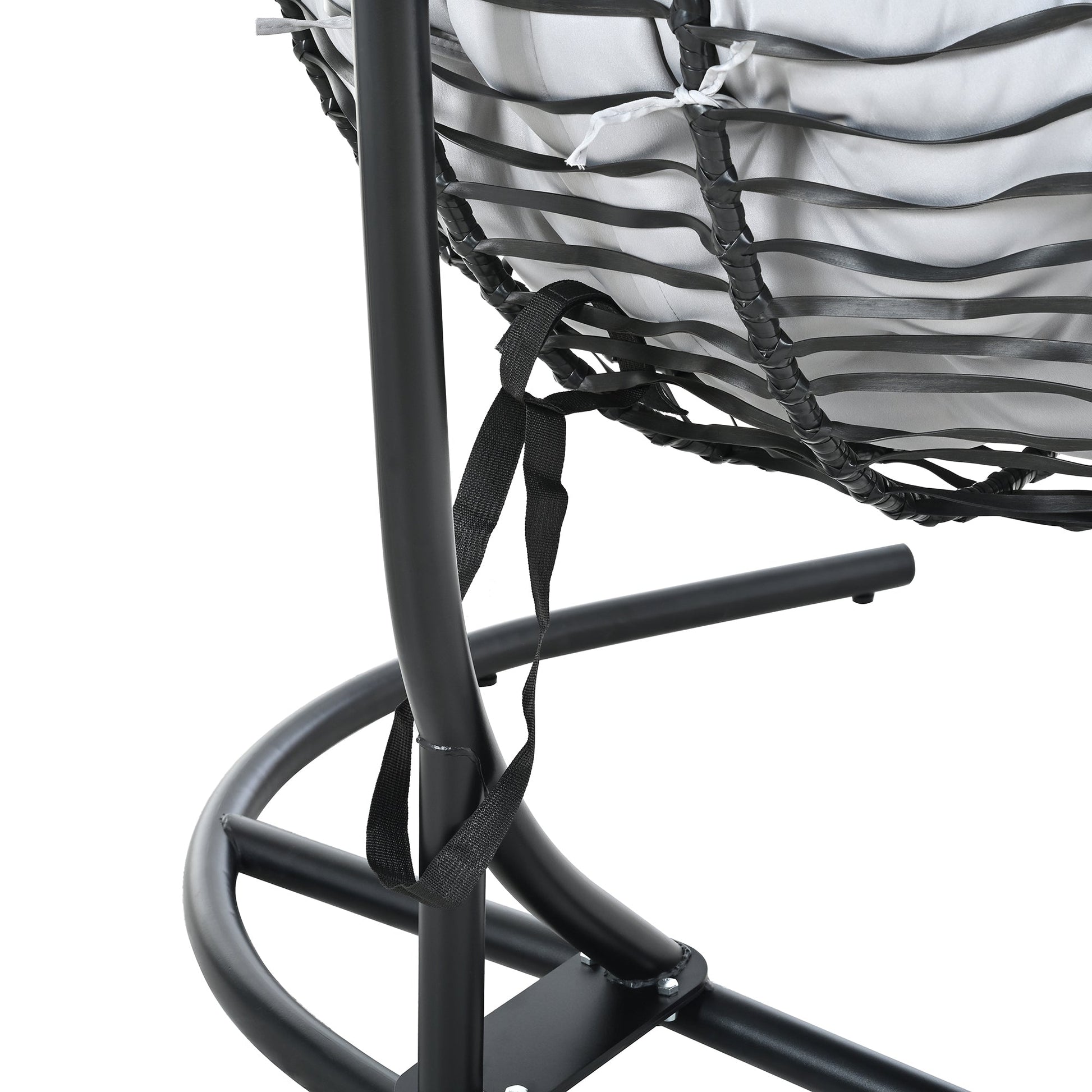 U_STYLE Indoor Outdoor Hanging Hammock Chair with Stand, Foldable Rattan Egg Swing Chair with Iron Frame and Plush Cushion & Removable Headrest,Suitable for Porch Garden,Balcony,Indoor - 1st Choice Furniture Direct