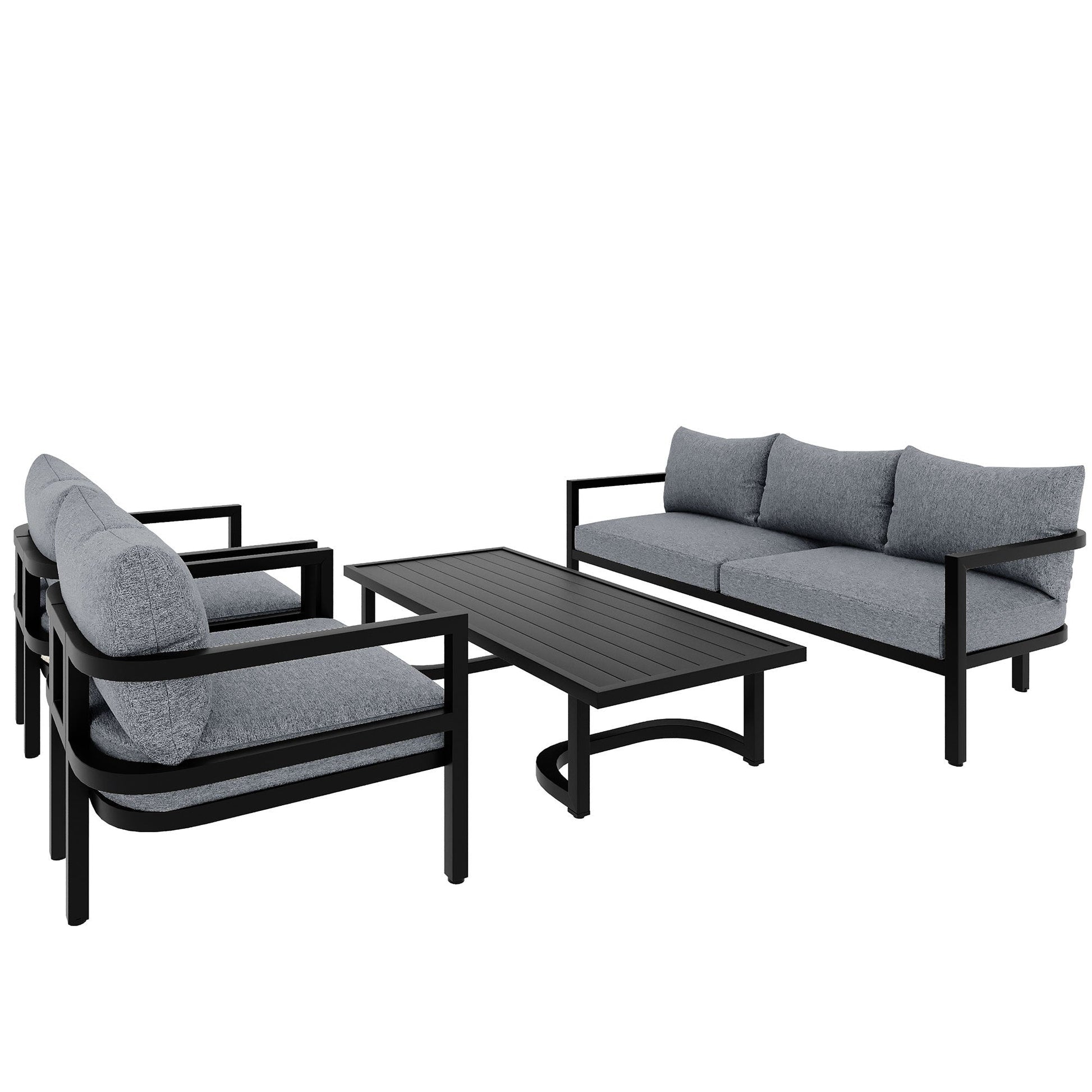 U_Style Multi - person Outdoor Steel Sofa Set, Waterproof, Anti - rust and Anti - uv, Suitable for Gardens and Lawns - 1st Choice Furniture Direct