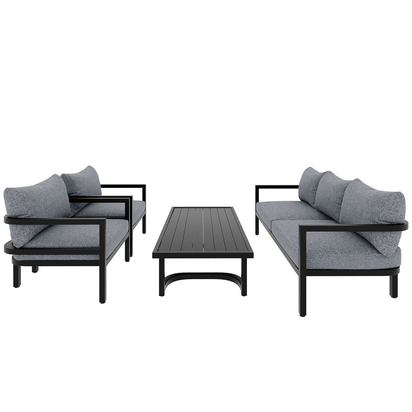 U_Style Multi - person Outdoor Steel Sofa Set, Waterproof, Anti - rust and Anti - uv, Suitable for Gardens and Lawns - 1st Choice Furniture Direct