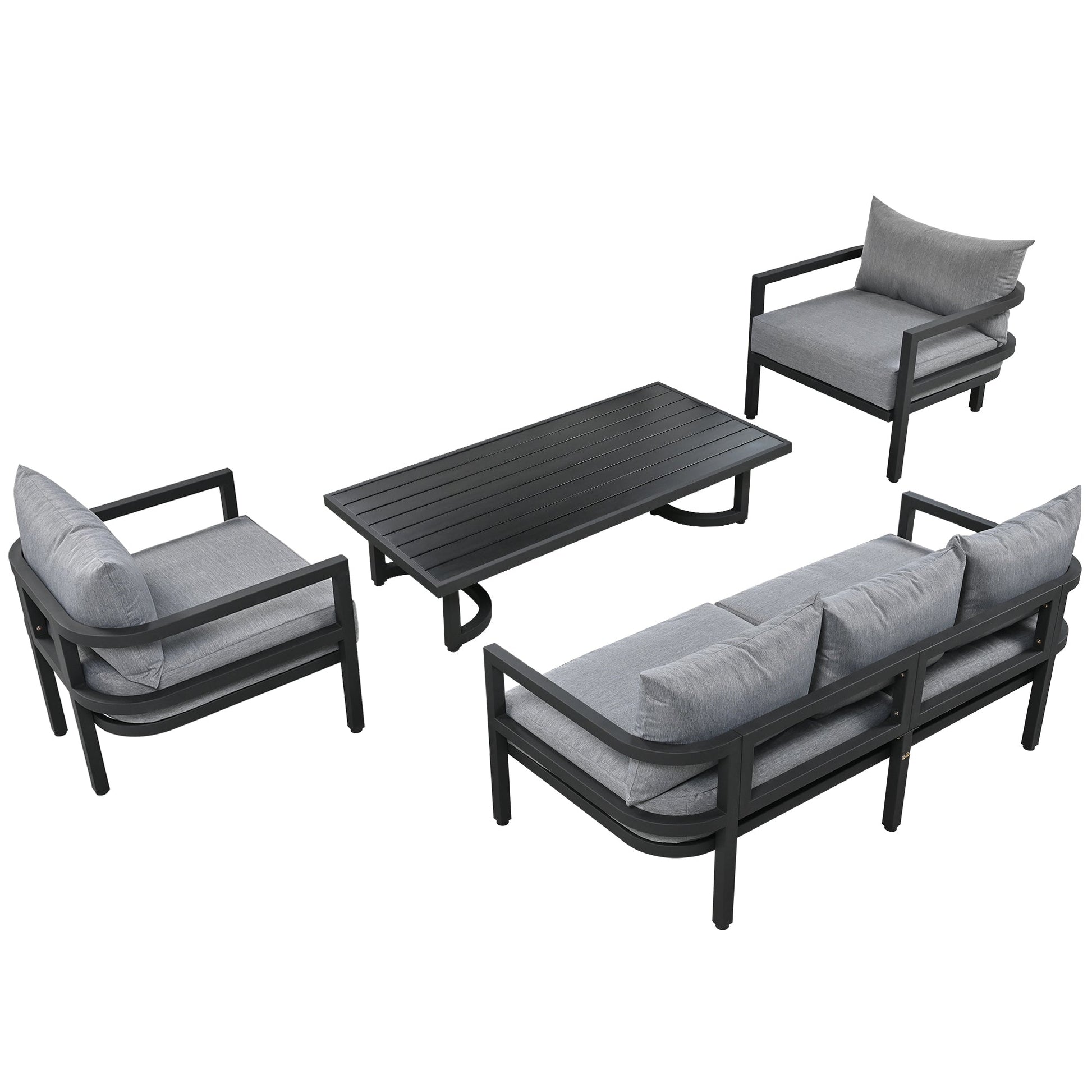 U_Style Multi - person Outdoor Steel Sofa Set, Waterproof, Anti - rust and Anti - uv, Suitable for Gardens and Lawns - 1st Choice Furniture Direct