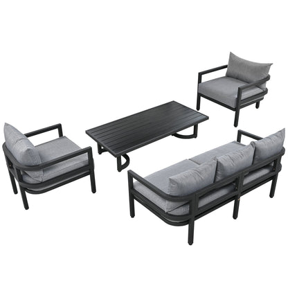 U_Style Multi - person Outdoor Steel Sofa Set, Waterproof, Anti - rust and Anti - uv, Suitable for Gardens and Lawns - 1st Choice Furniture Direct