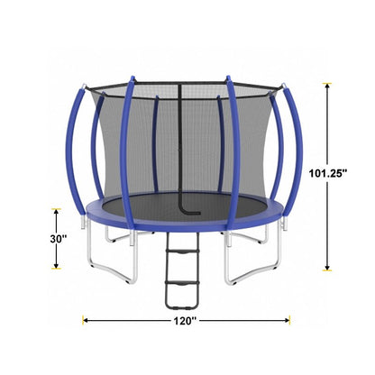 UB 10FT trampoline inner safetynet with powder coating - Pumpkin - Blue - 1st Choice Furniture Direct