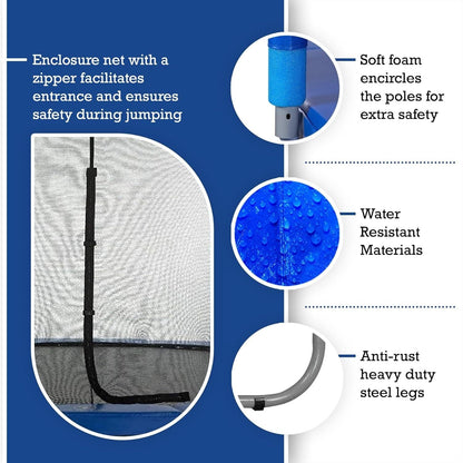 UB 13FT trampoline inner safetynet with powder coating - Blue - Pumpkin - A+B - 1st Choice Furniture Direct