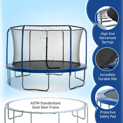 UB 13FT trampoline inner safetynet with powder coating - Blue - Pumpkin - A+B - 1st Choice Furniture Direct