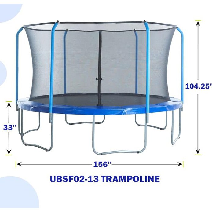 UB 13FT trampoline inner safetynet with powder coating - Blue - Pumpkin - A+B - 1st Choice Furniture Direct