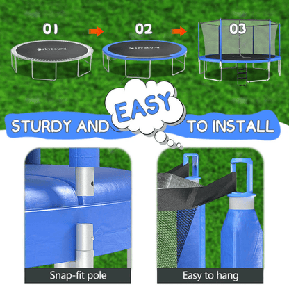 UB 14FT trampoline inner safetynet with powder coating - Blue - Pumpkin - A+B - 1st Choice Furniture Direct