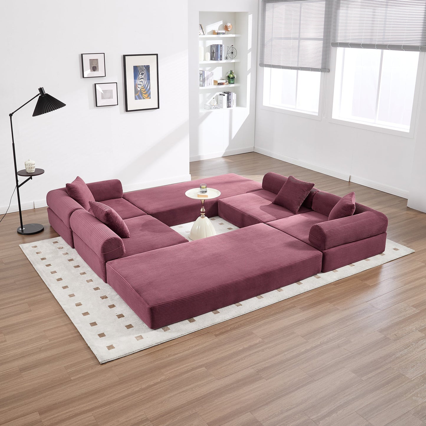 UNITED WE WIN convertible folding sofa bed, with fixed frame and pillow back handrail, cloud corduroy folding mattress sofa, folding memory foam bed in living room/dormitory/guest room/home office/apt - 1st Choice Furniture Direct
