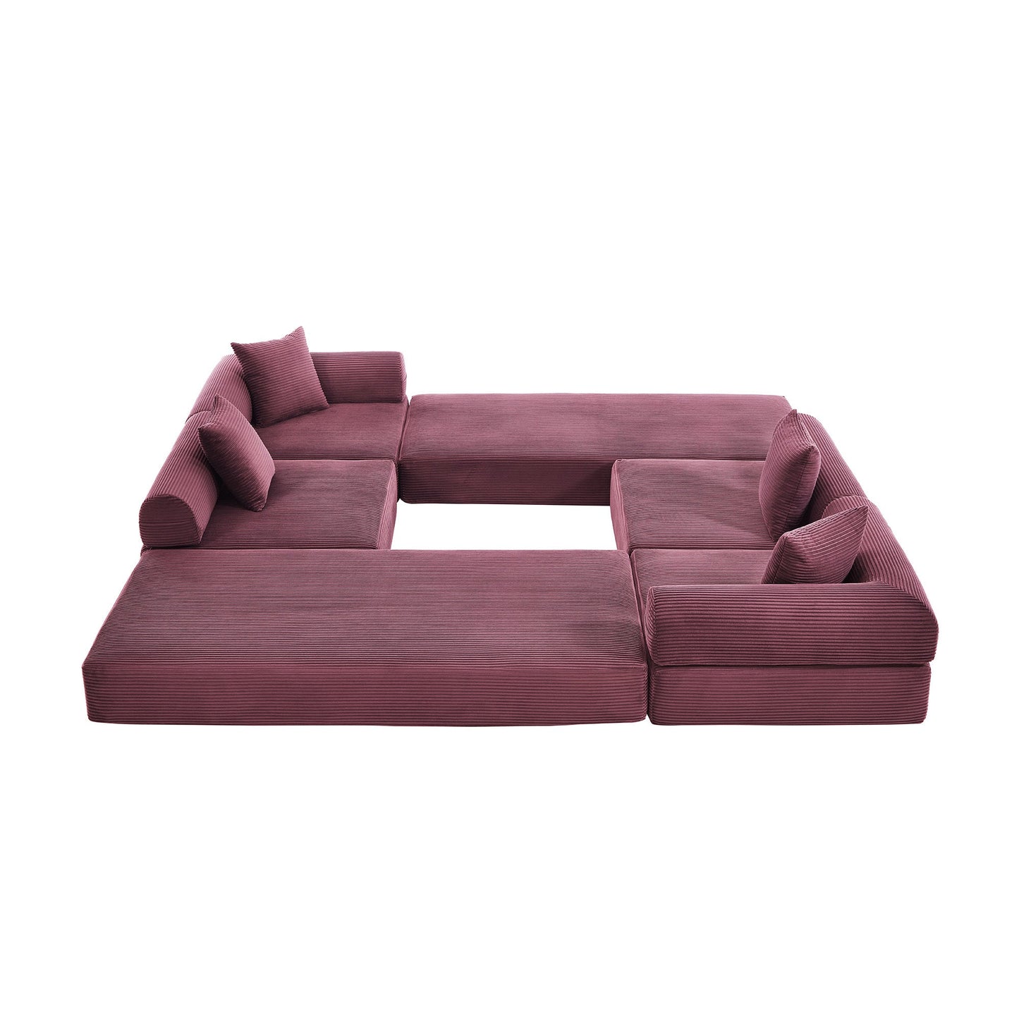 UNITED WE WIN convertible folding sofa bed, with fixed frame and pillow back handrail, cloud corduroy folding mattress sofa, folding memory foam bed in living room/dormitory/guest room/home office/apt - 1st Choice Furniture Direct