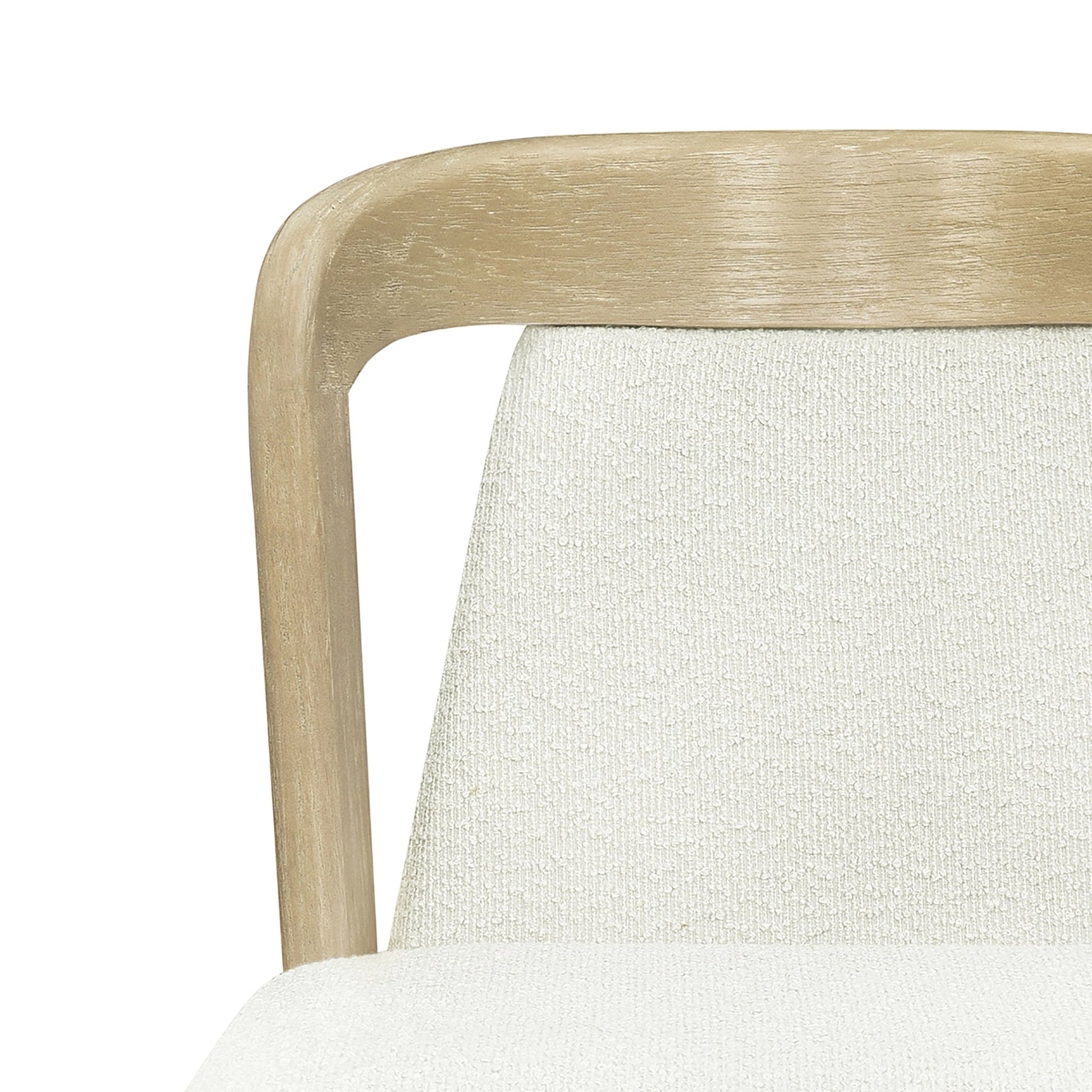 Upholstered Backrest Armless Dining Chairs (Natural Ash+Beige) - 1st Choice Furniture Direct