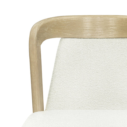 Upholstered Backrest Armless Dining Chairs (Natural Ash+Beige) - 1st Choice Furniture Direct