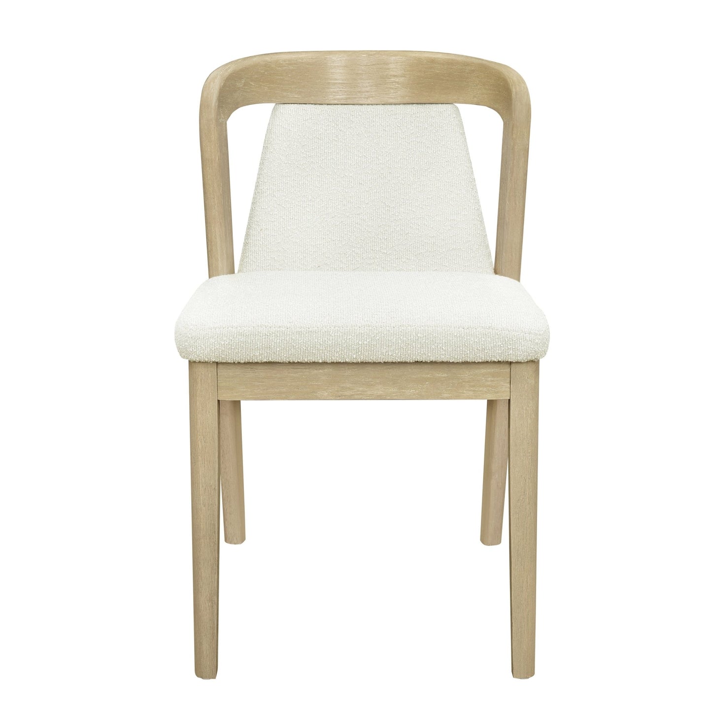 Upholstered Backrest Armless Dining Chairs (Natural Ash+Beige) - 1st Choice Furniture Direct
