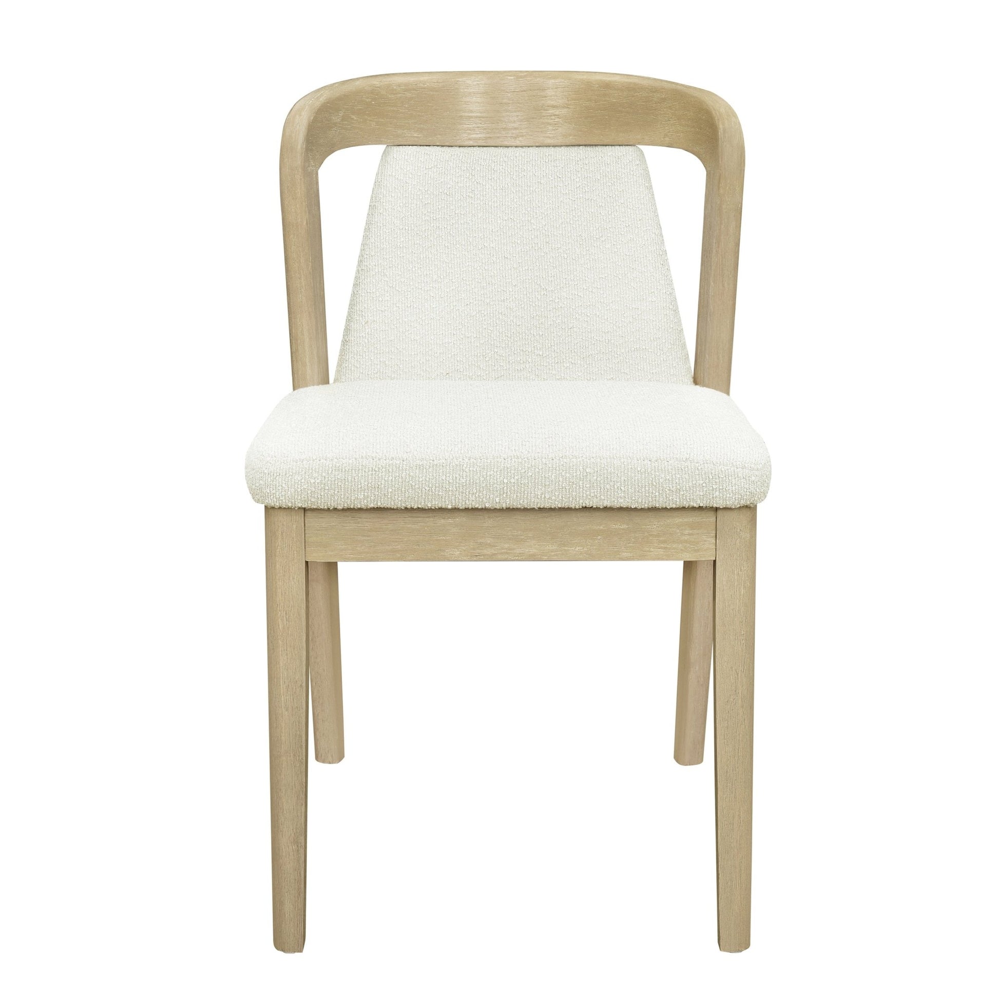 Upholstered Backrest Armless Dining Chairs (Natural Ash+Beige) - 1st Choice Furniture Direct
