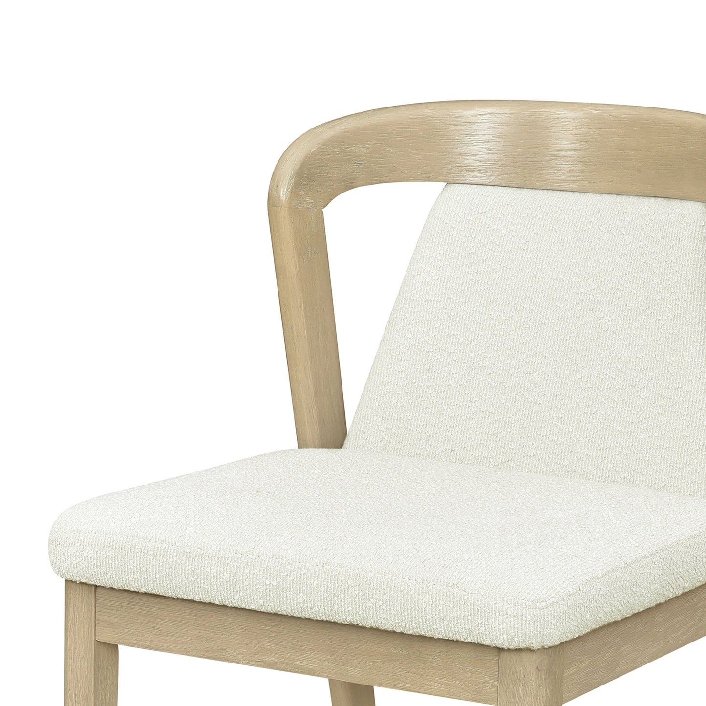 Upholstered Backrest Armless Dining Chairs (Natural Ash+Beige) - 1st Choice Furniture Direct